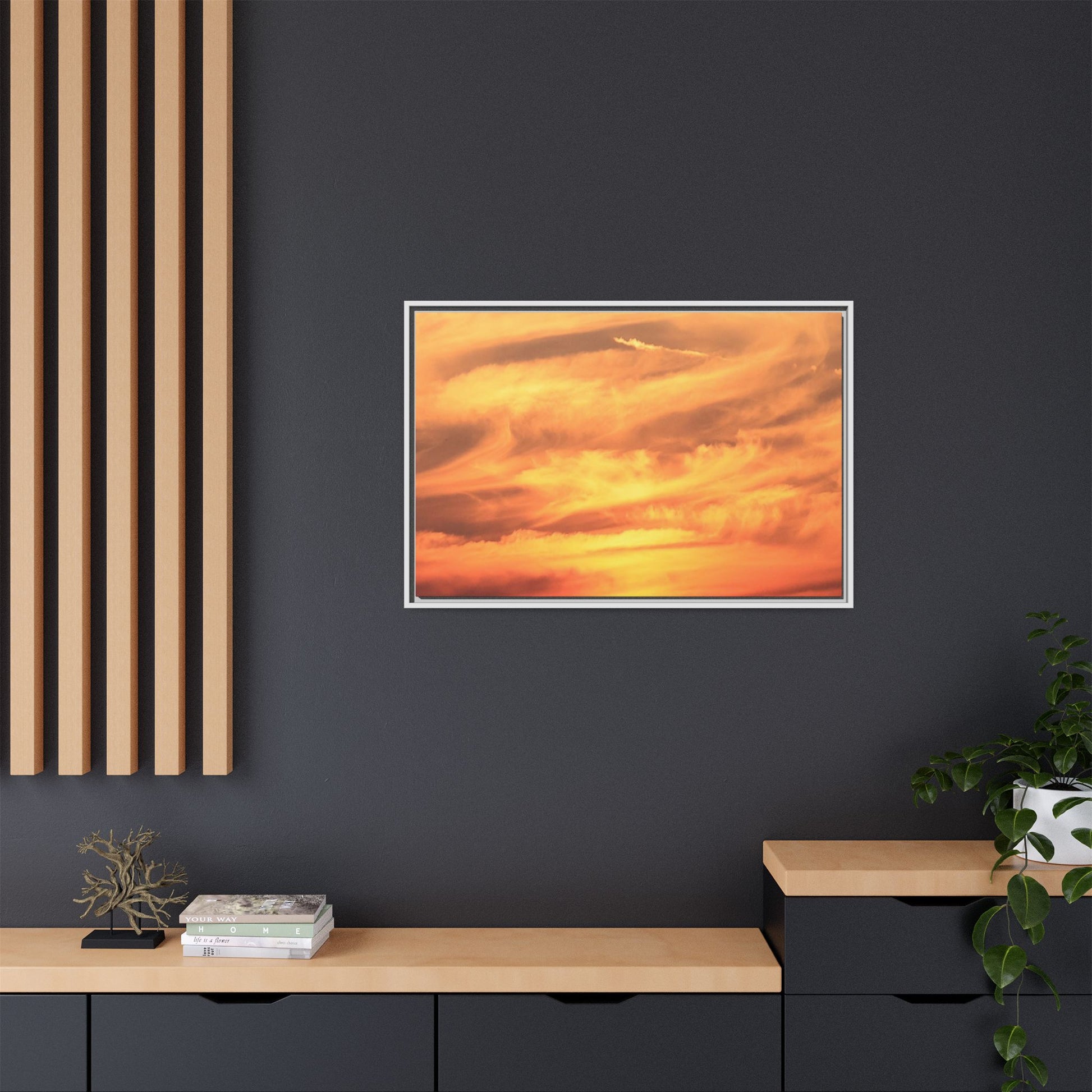 Burning Skies - Unique Stretched Canvas Wall Art - Art By Earth