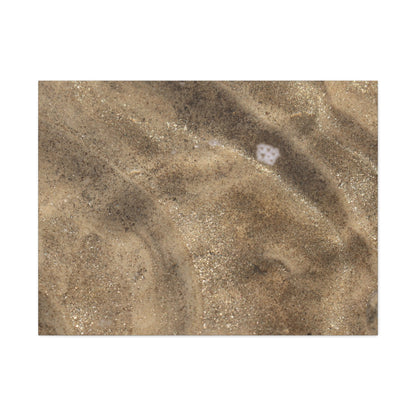 Sandy Shore Impressions - Unique Frameless Canvas Wall Art - Art By Earth