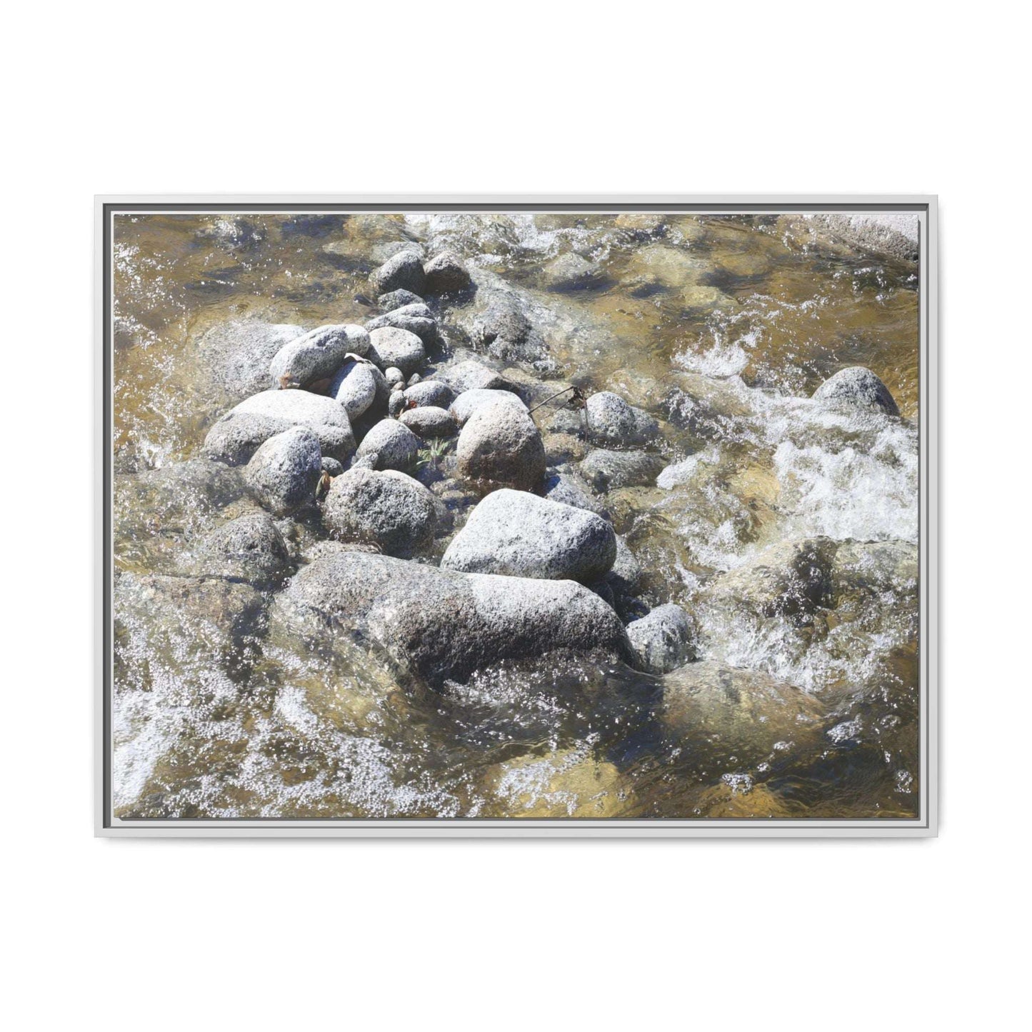 Mountain Stream Flow - Unique Stretched Canvas Wall Art - Art By Earth