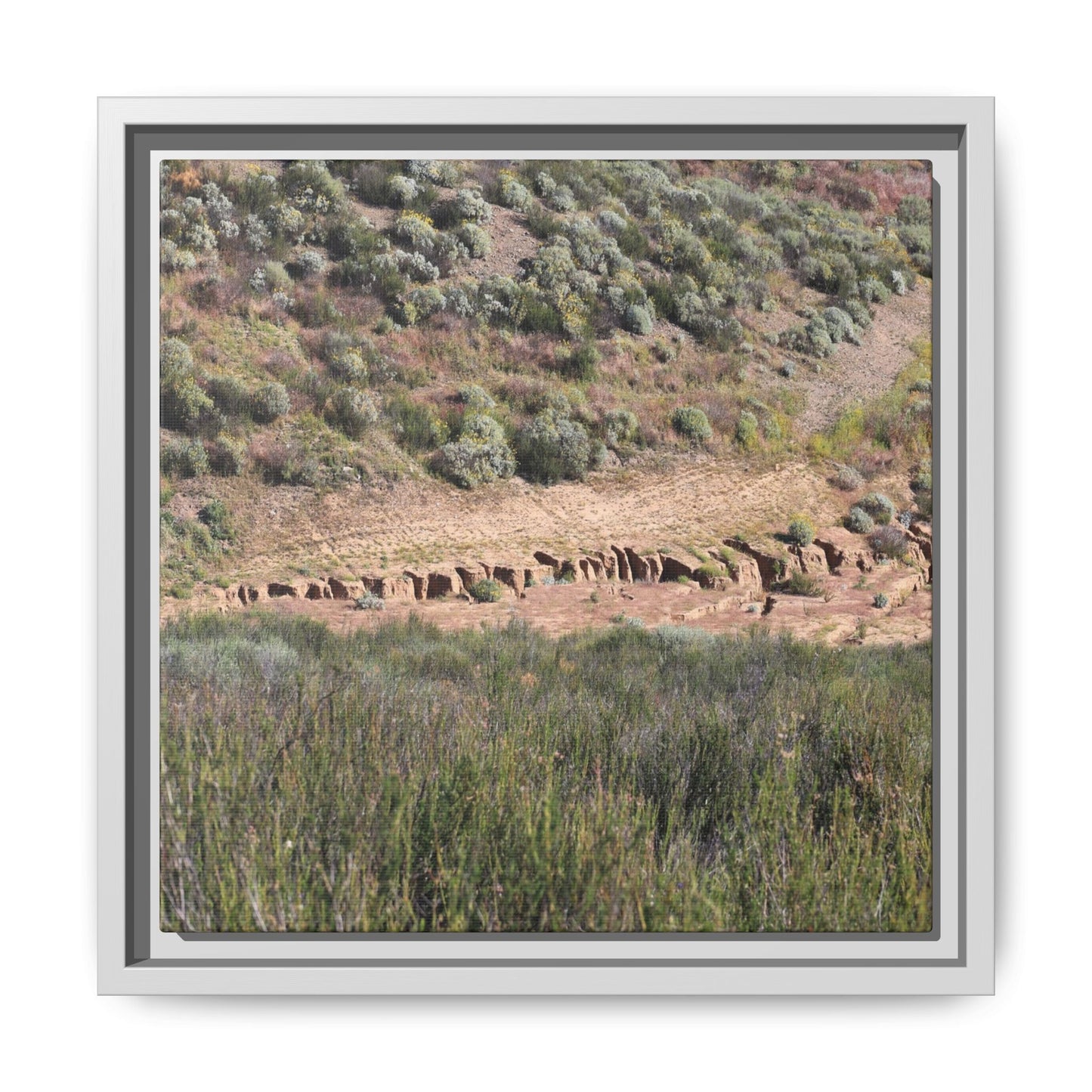 Ancient Dwellings in the Valley - Unique Stretched Canvas Wall Art - Art By Earth