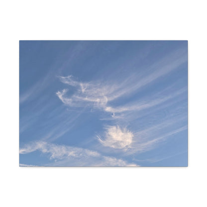 Wispy Whispers of Azure - Unique Frameless Canvas Wall Art - Art By Earth