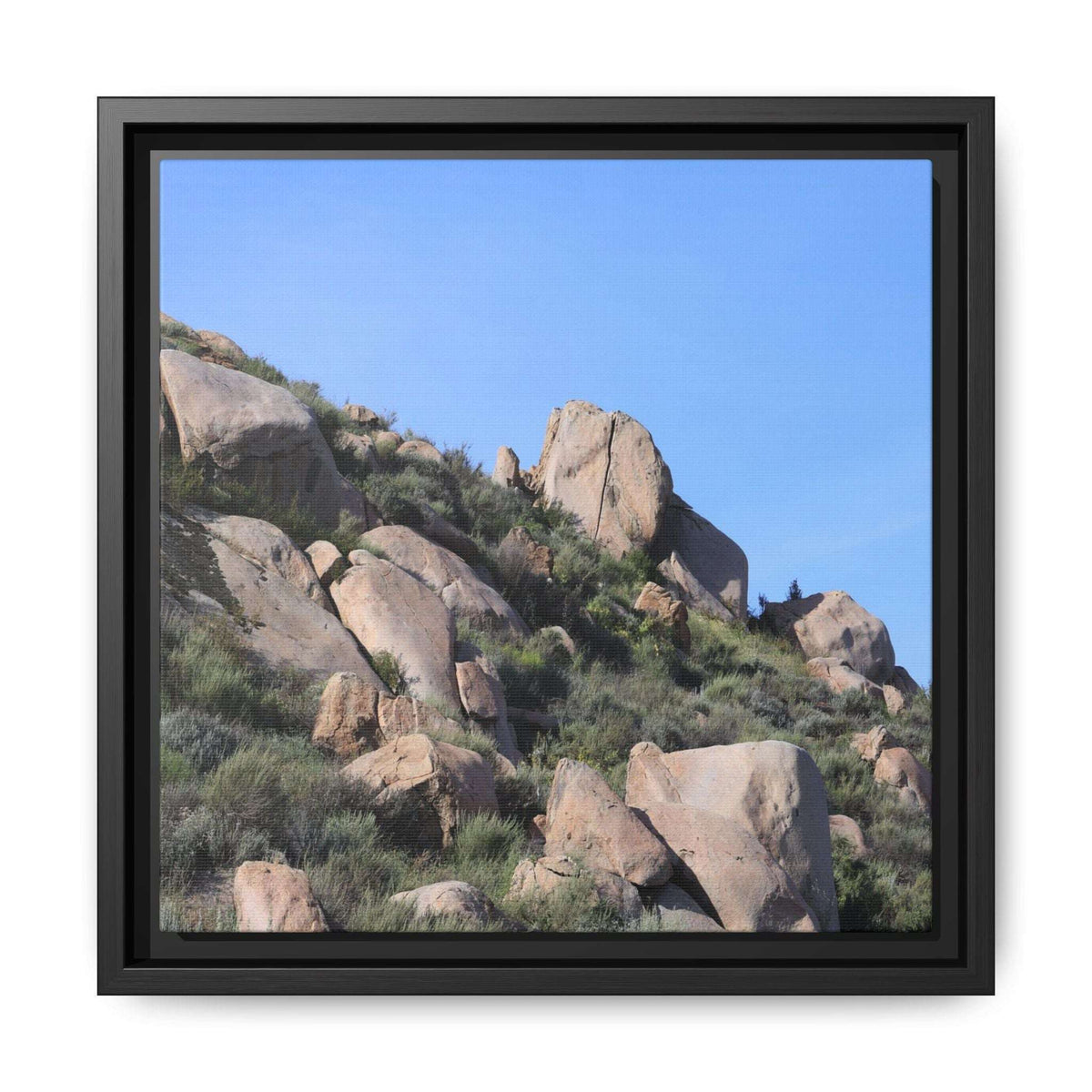 Ancient Boulders in Arid Landscape - Unique Stretched Canvas Wall Art - Art By Earth