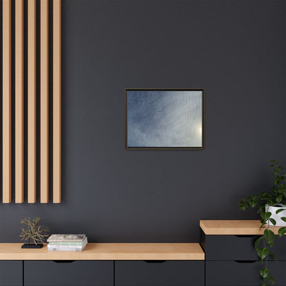 Undulating Whispers of Cerulean Stillness - Unique Stretched Canvas Wall Art - Art By Earth