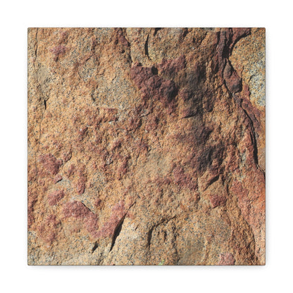 Lithic Veins of Ember - Unique Frameless Canvas Wall Art - Art By Earth