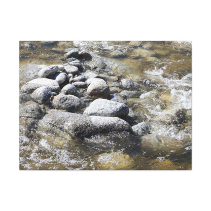 River Stones - Unique Frameless Canvas Wall Art - Art By Earth