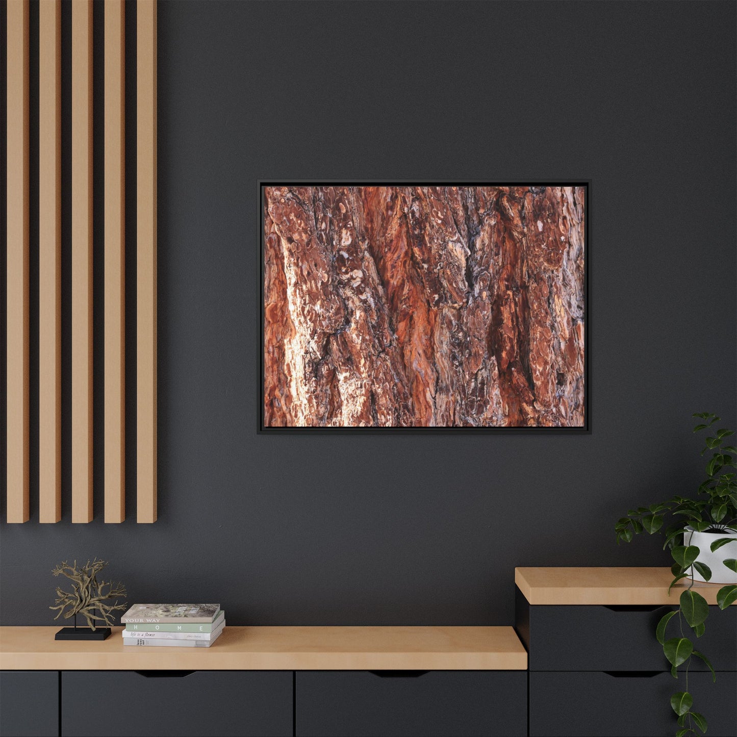 Wooden Mosaic - Unique Stretched Canvas Wall Art