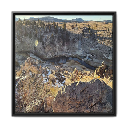 Fractured Landscape at Dawn - Unique Stretched Canvas Wall Art