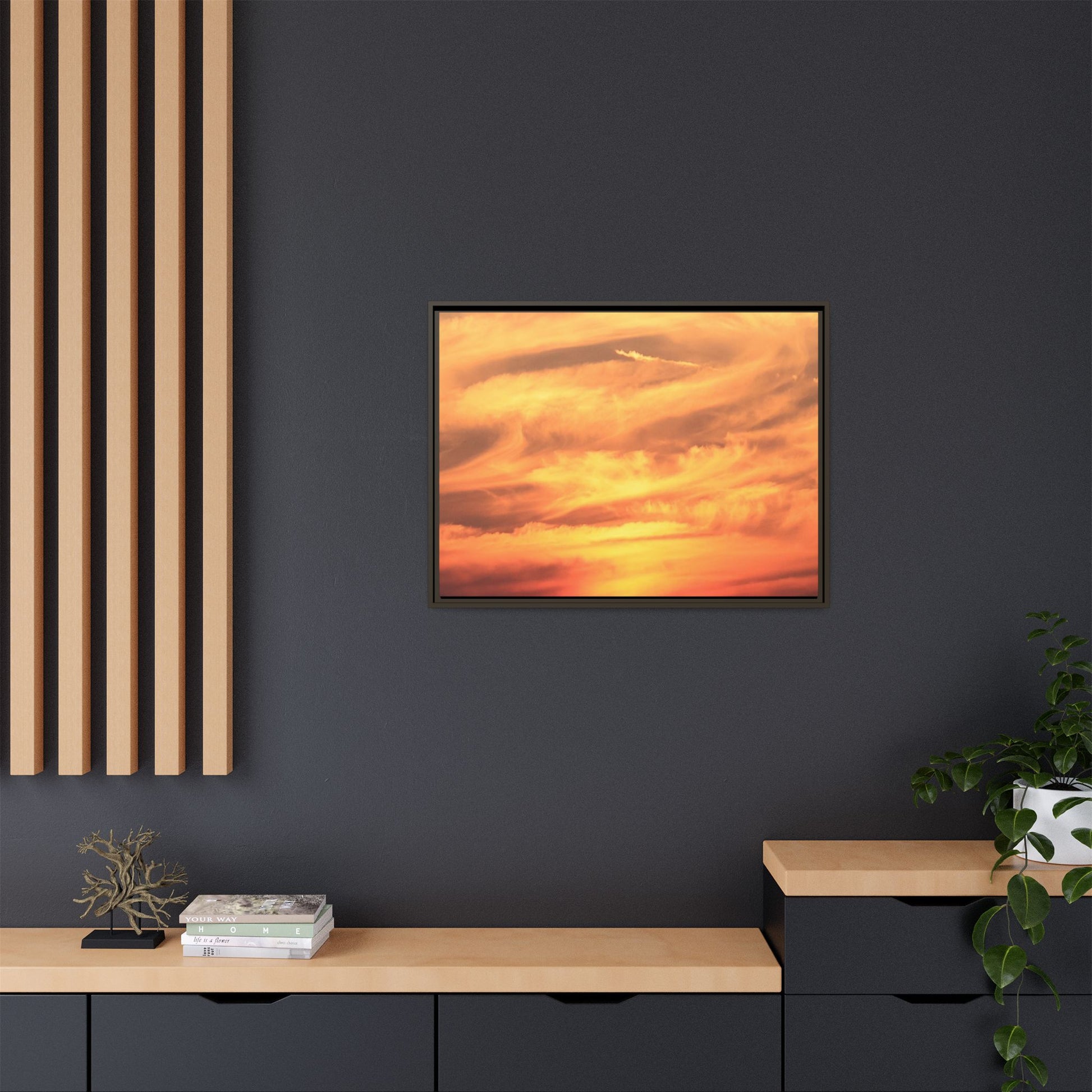 Burning Skies - Unique Stretched Canvas Wall Art - Art By Earth