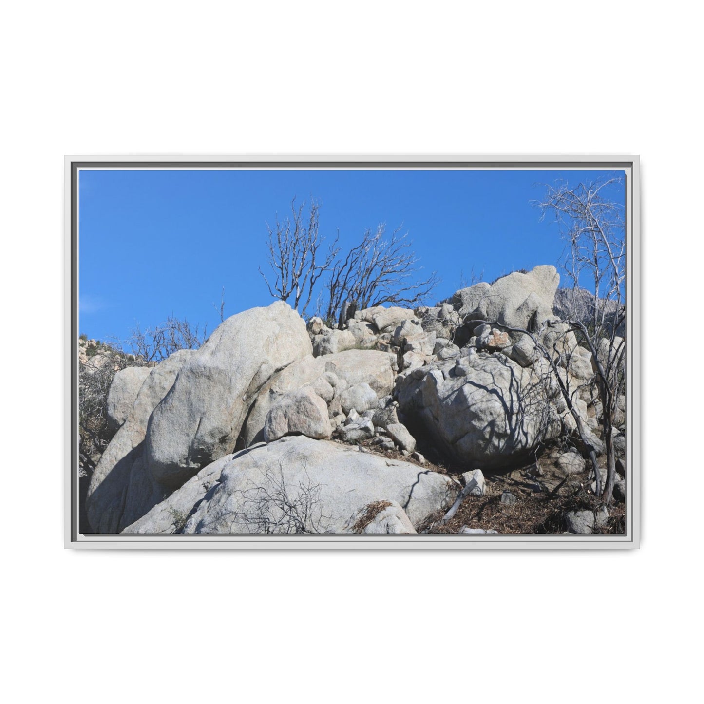 Barren Landscape with Boulder Formations - Unique Stretched Canvas Wall Art - Art By Earth