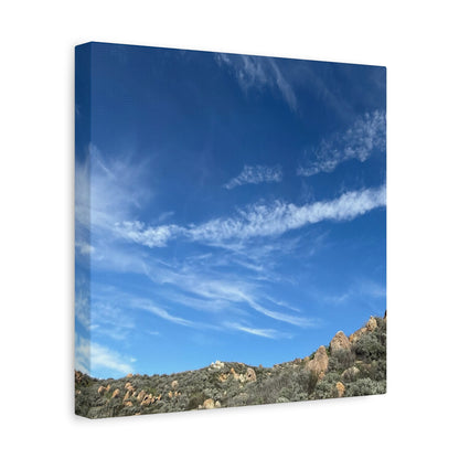 Desert Hills Under Blue Sky - Unique Frameless Canvas Wall Art - Art By Earth