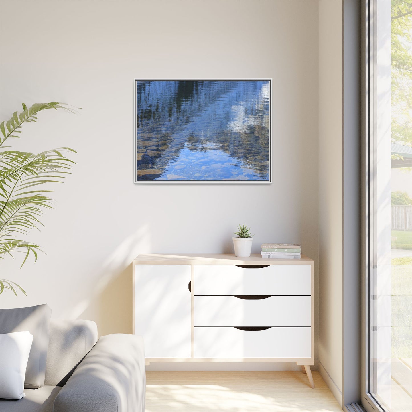 Reflected Stones - Unique Stretched Canvas Wall Art