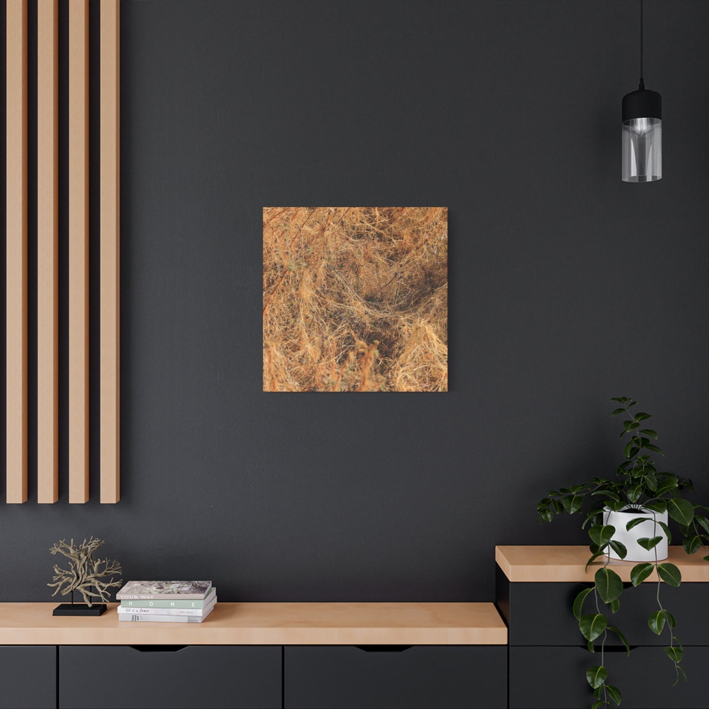 Dried Grasses - Unique Frameless Canvas Wall Art - Art By Earth