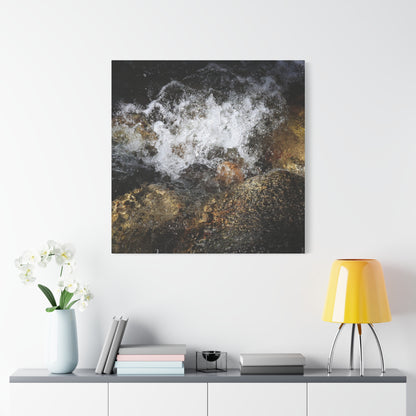 Stone and Surge - Unique Frameless Canvas Wall Art - Art By Earth