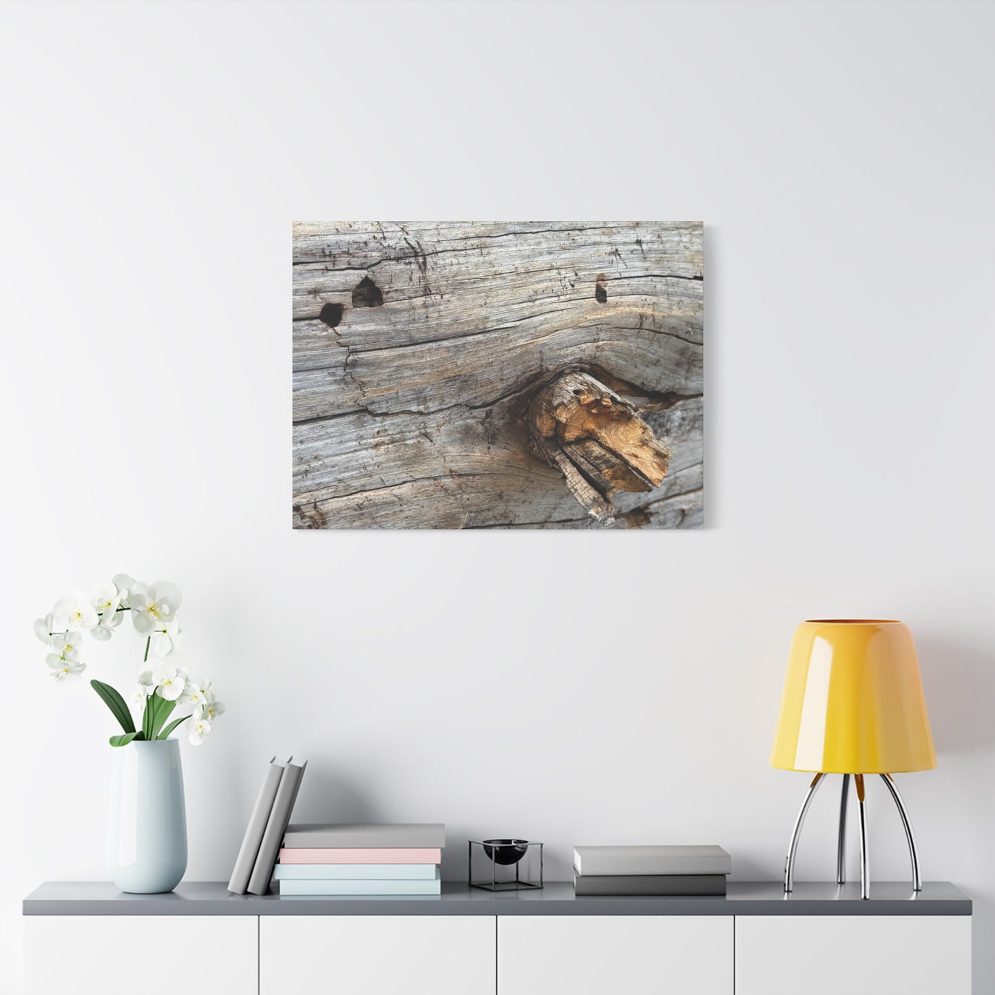 Weathered Wood Portrait - Unique Frameless Canvas Wall Art - Art By Earth