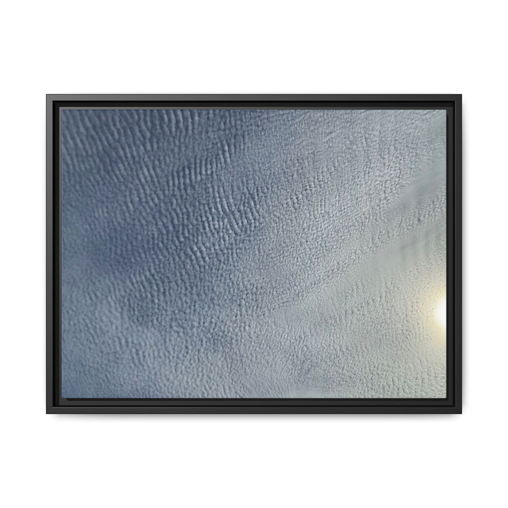 Undulating Whispers of Cerulean Stillness - Unique Stretched Canvas Wall Art - Art By Earth