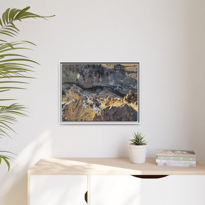 Fractured Landscape at Dawn - Unique Stretched Canvas Wall Art