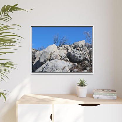 Barren Landscape with Boulder Formations - Unique Stretched Canvas Wall Art - Art By Earth