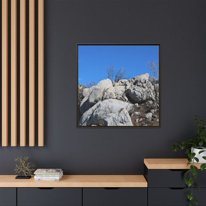 Barren Landscape with Boulder Formations - Unique Stretched Canvas Wall Art - Art By Earth