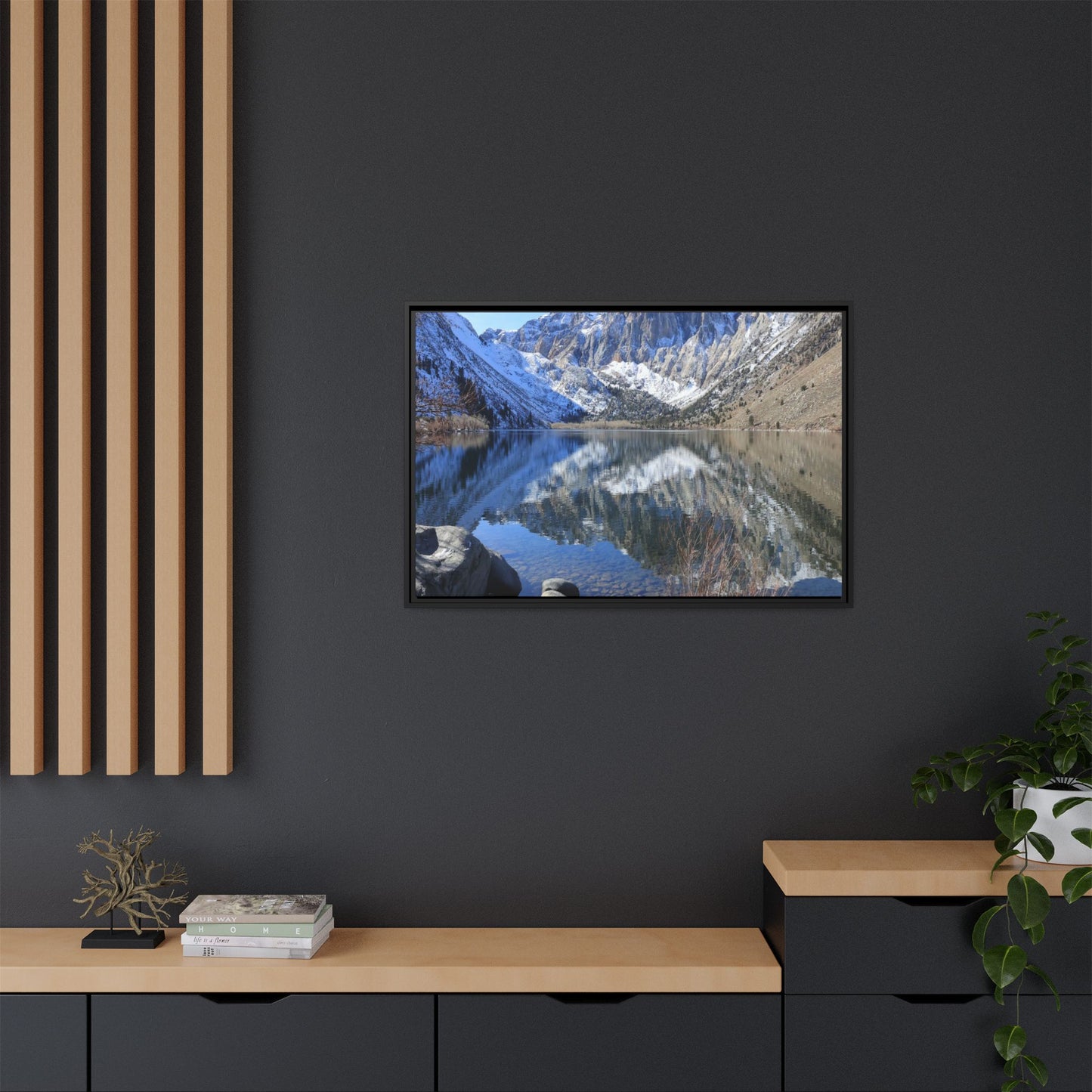 Reflections of Stillness - Unique Stretched Canvas Wall Art