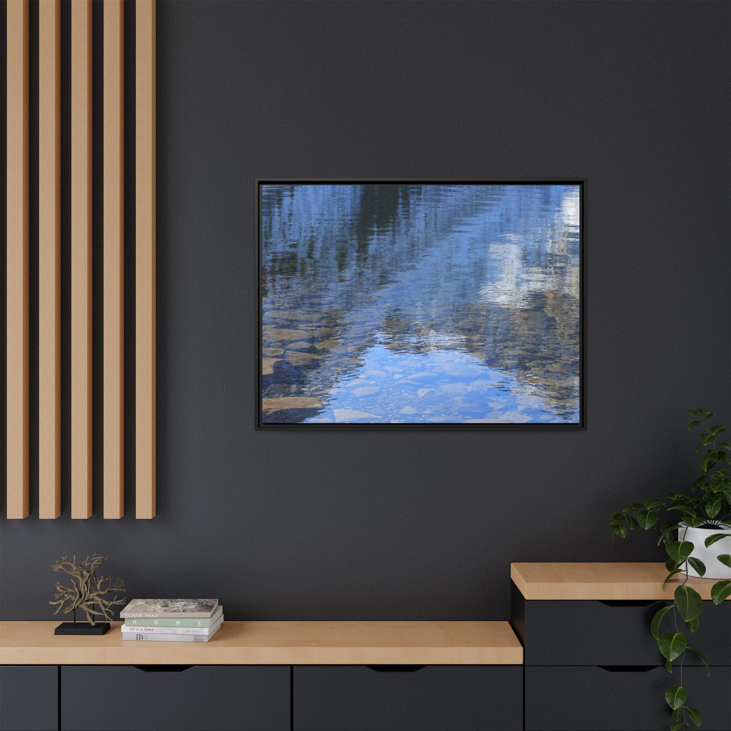 Reflected Stones - Unique Stretched Canvas Wall Art