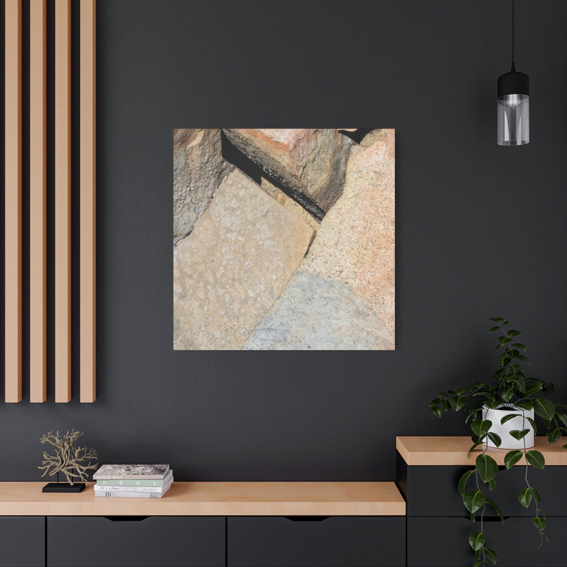 Stone Fragments - Unique Frameless Canvas Wall Art - Art By Earth