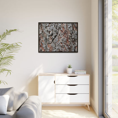 Bark Texture Symphony - Unique Stretched Canvas Wall Art - Art By Earth