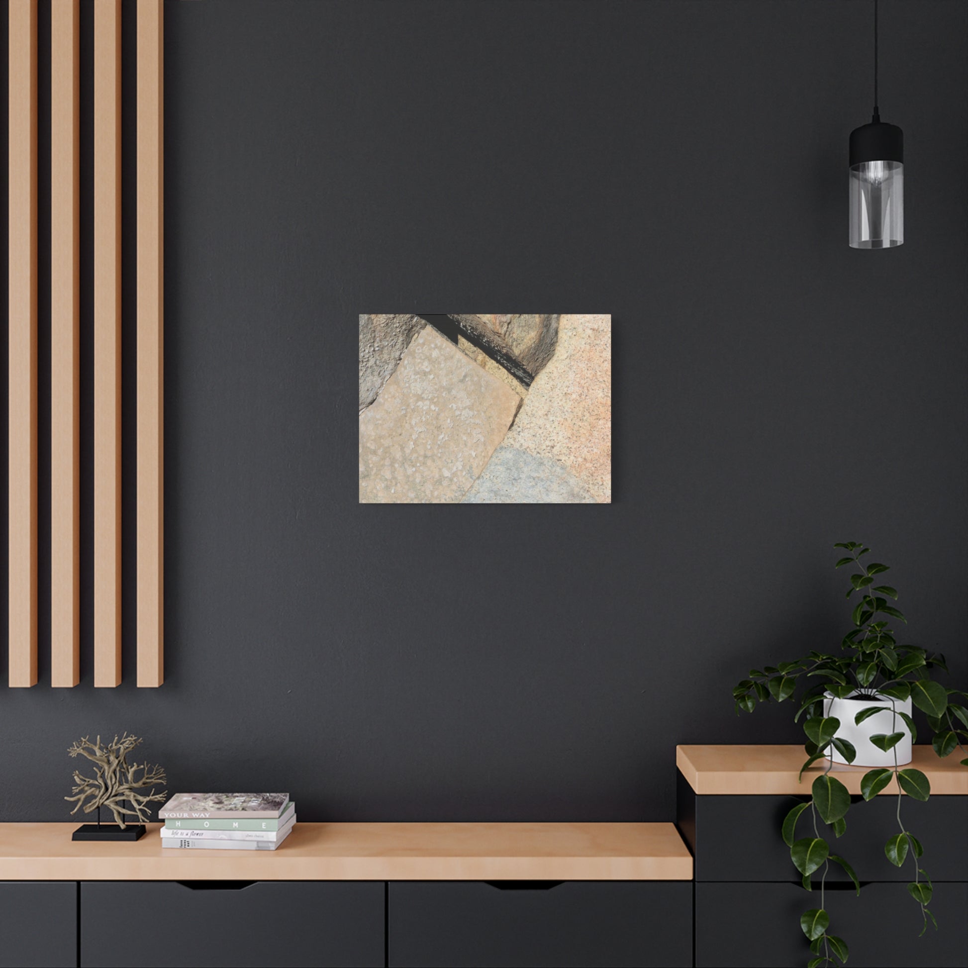 Stone Fragments - Unique Frameless Canvas Wall Art - Art By Earth
