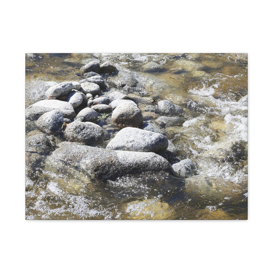 River Stones - Unique Frameless Canvas Wall Art - Art By Earth