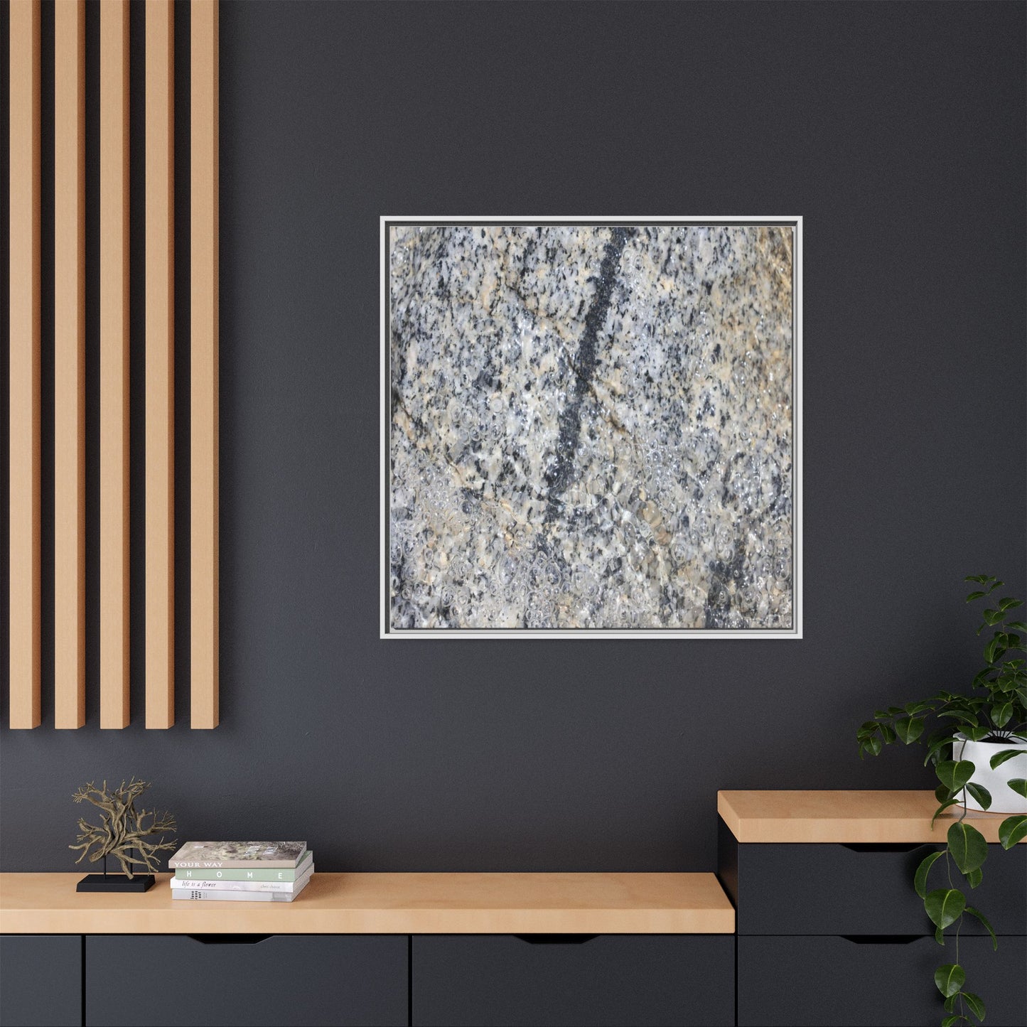 Granite Bubbles - Unique Stretched Canvas Wall Art - Art By Earth