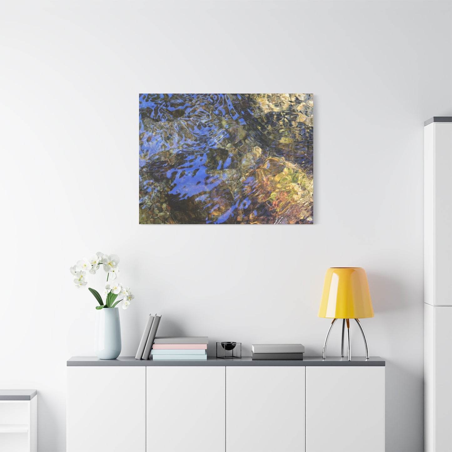 Azure Fragments - Unique Frameless Canvas Wall Art - Art By Earth