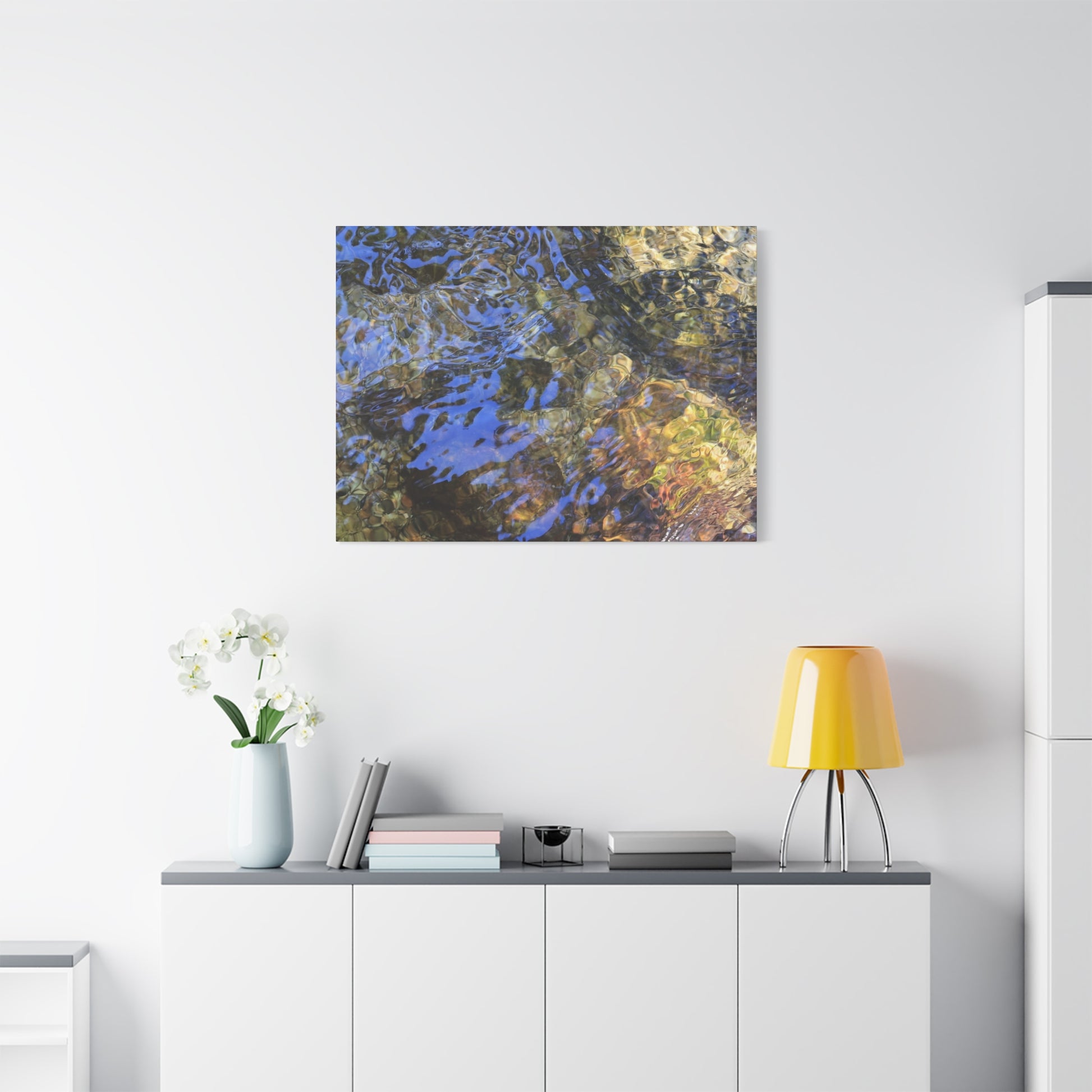 Azure Fragments - Unique Frameless Canvas Wall Art - Art By Earth
