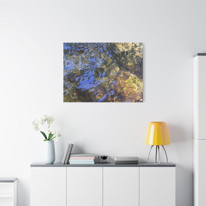 Azure Fragments - Unique Frameless Canvas Wall Art - Art By Earth