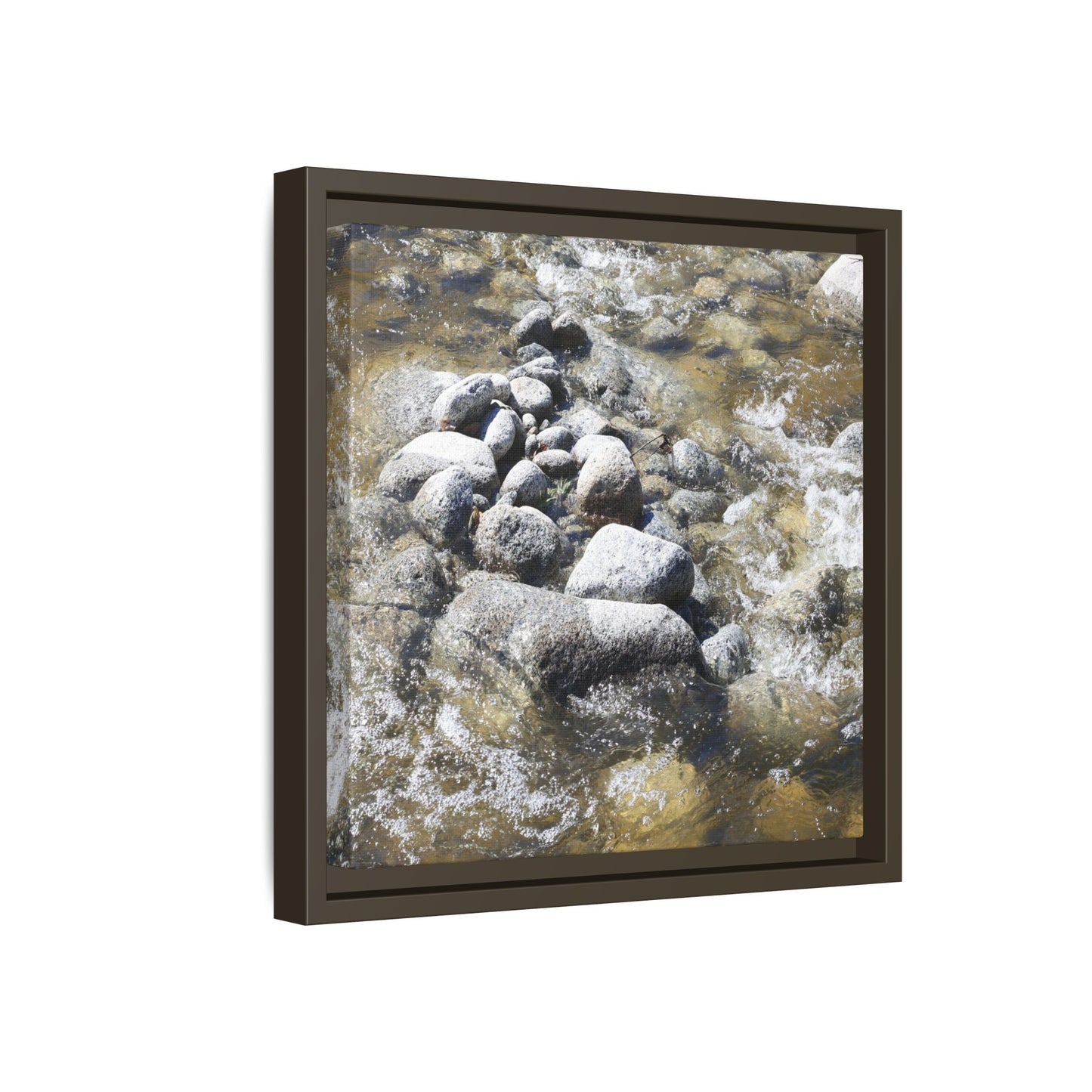 Mountain Stream Flow - Unique Stretched Canvas Wall Art - Art By Earth
