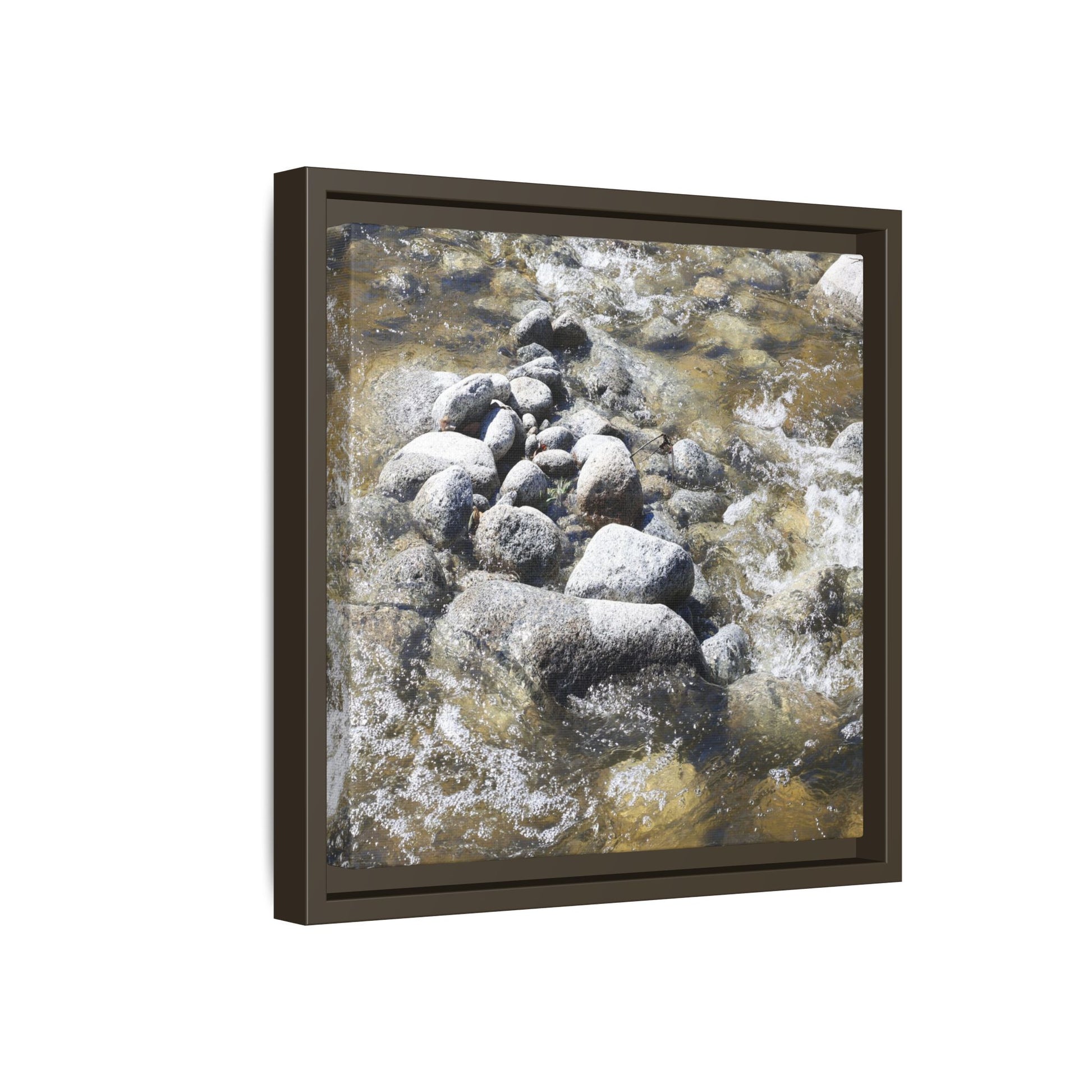 Mountain Stream Flow - Unique Stretched Canvas Wall Art - Art By Earth