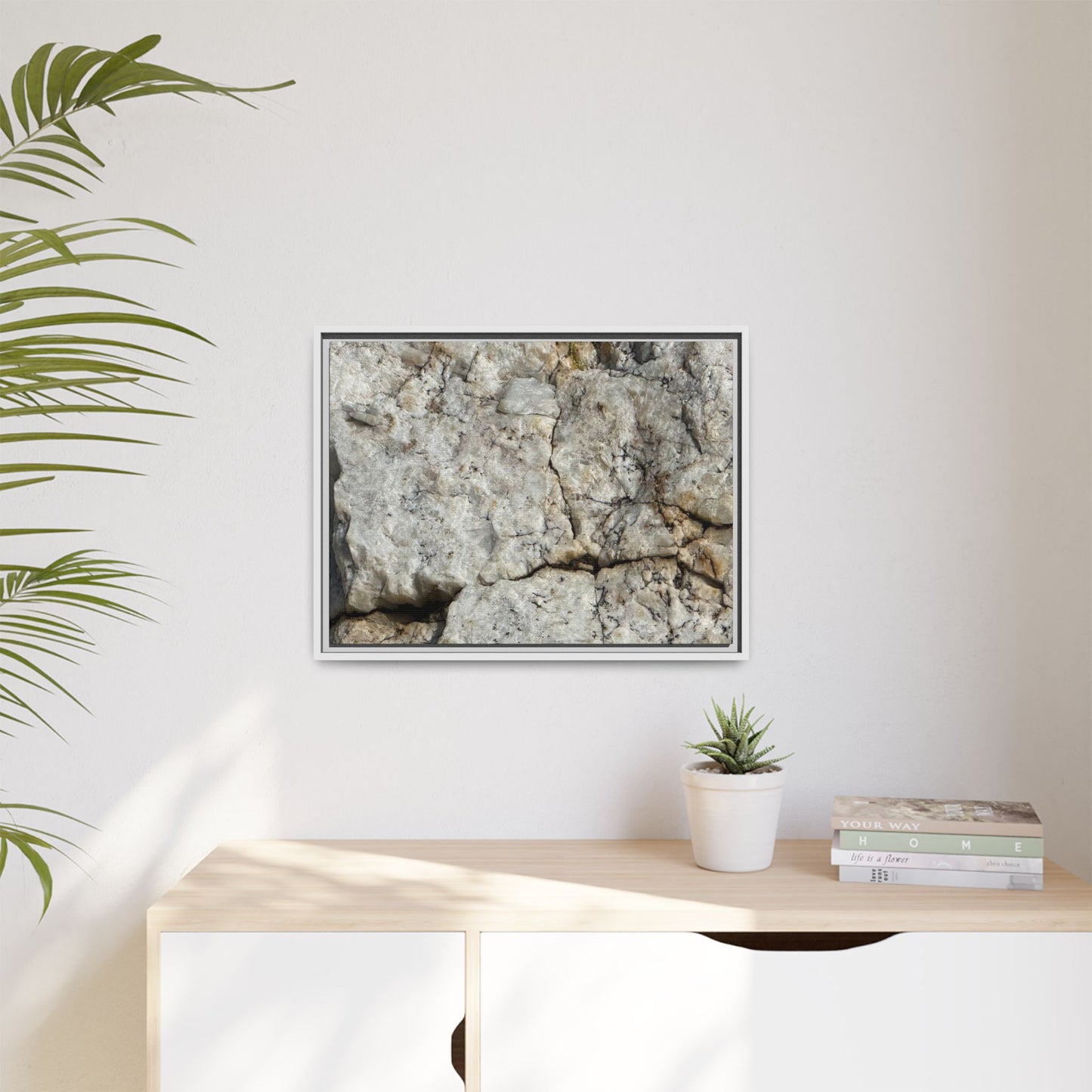 Weathered Limestone Formation - Unique Stretched Canvas Wall Art - Art By Earth