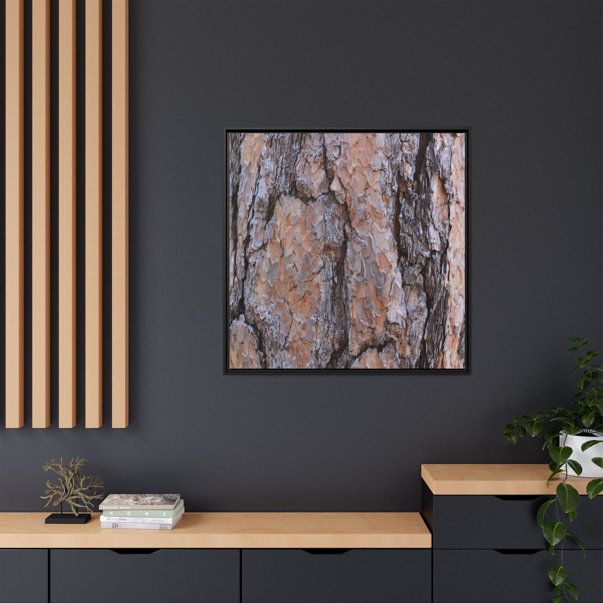 Tree Skin Symphony - Unique Stretched Canvas Wall Art - Art By Earth