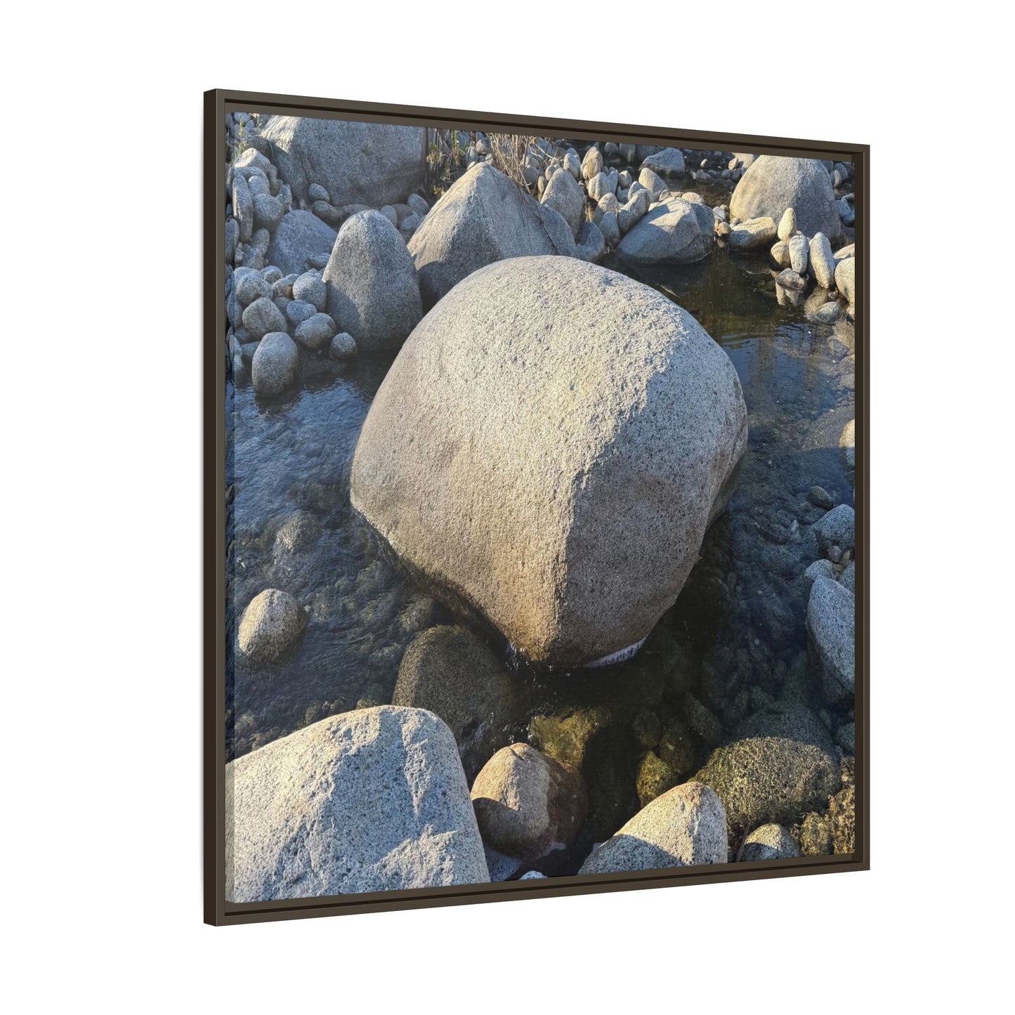 Rocky Riverbed - Unique Stretched Canvas Wall Art - Art By Earth