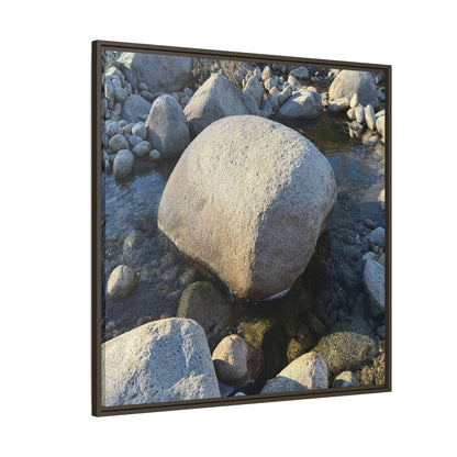 Rocky Riverbed - Unique Stretched Canvas Wall Art - Art By Earth