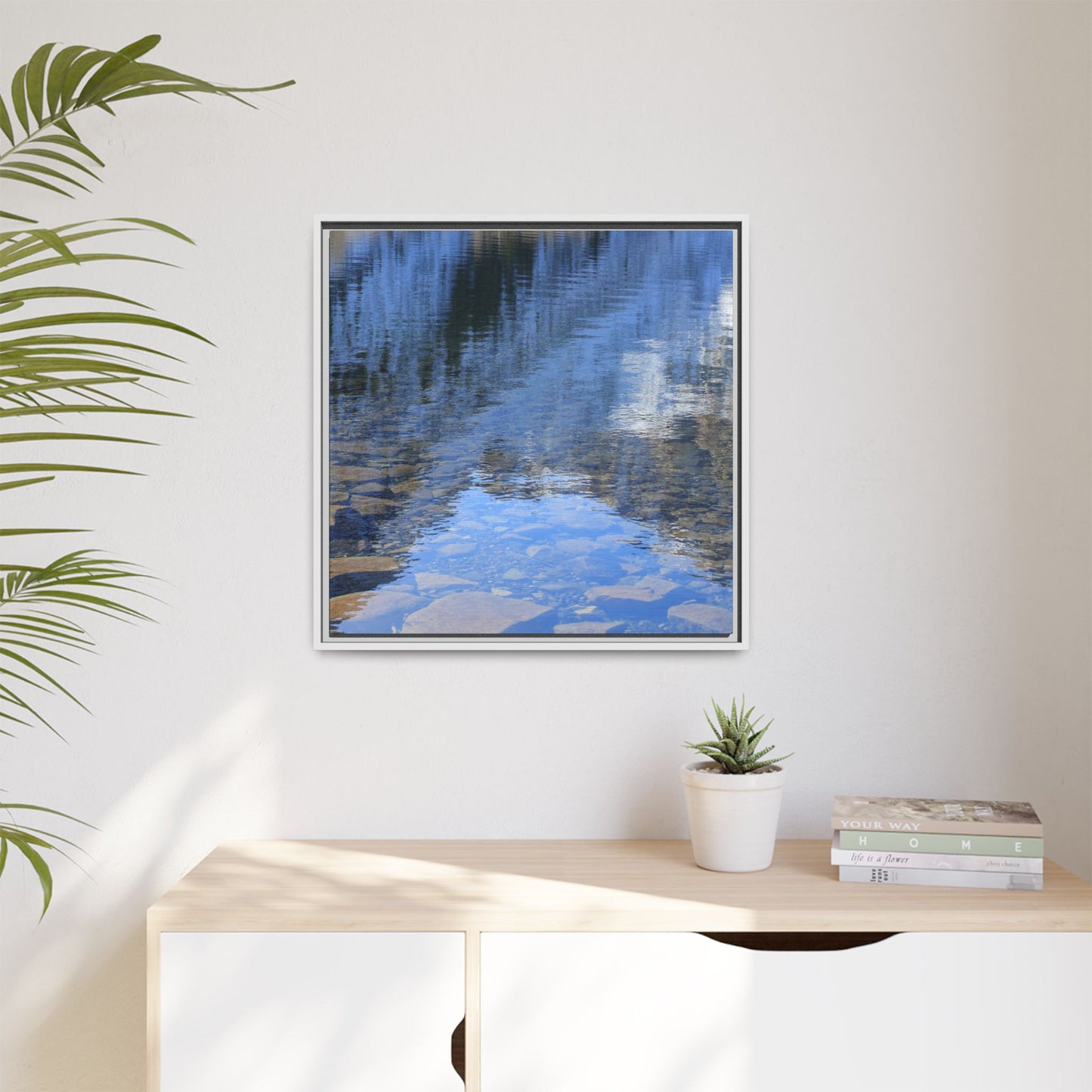 Reflected Stones - Unique Stretched Canvas Wall Art
