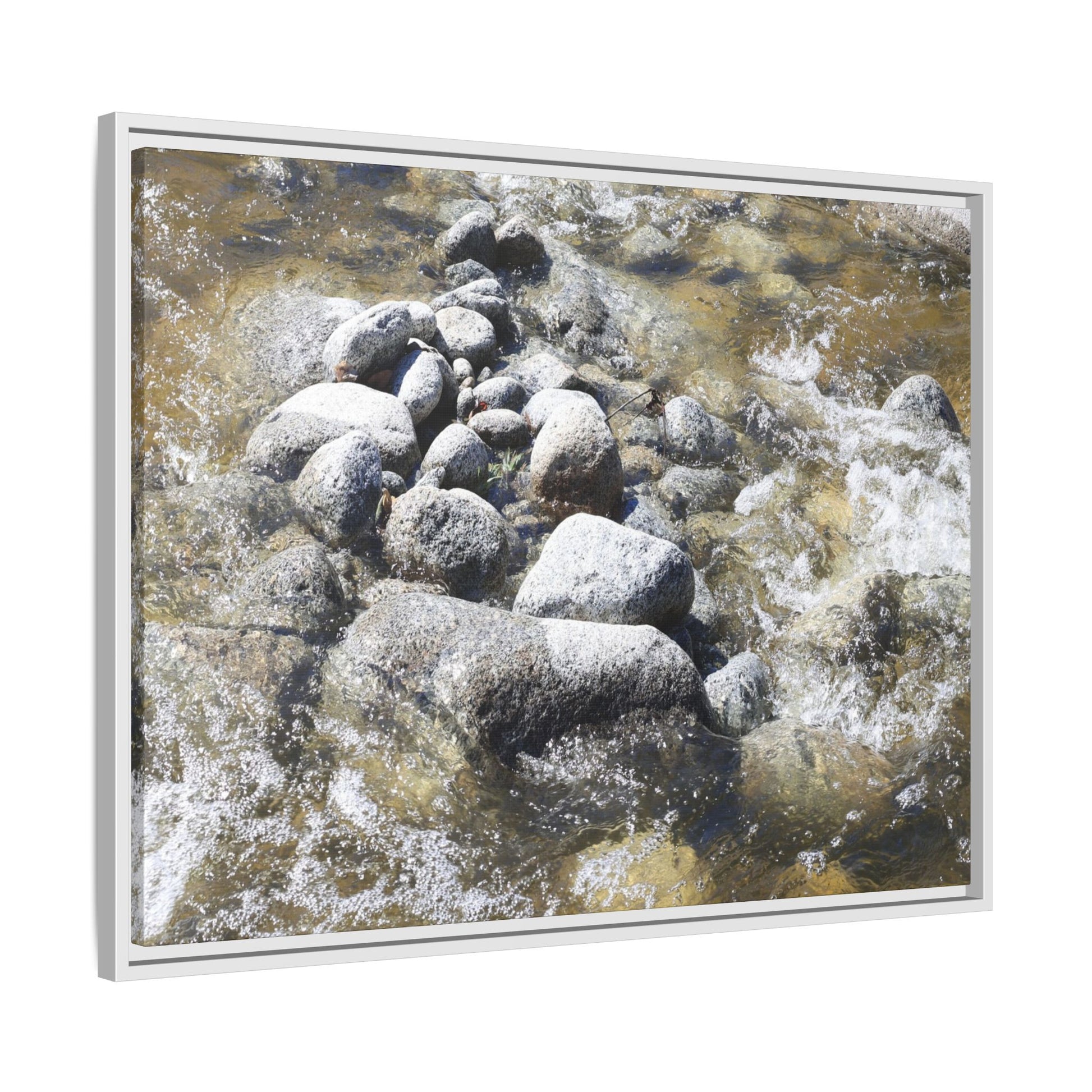 Mountain Stream Flow - Unique Stretched Canvas Wall Art - Art By Earth