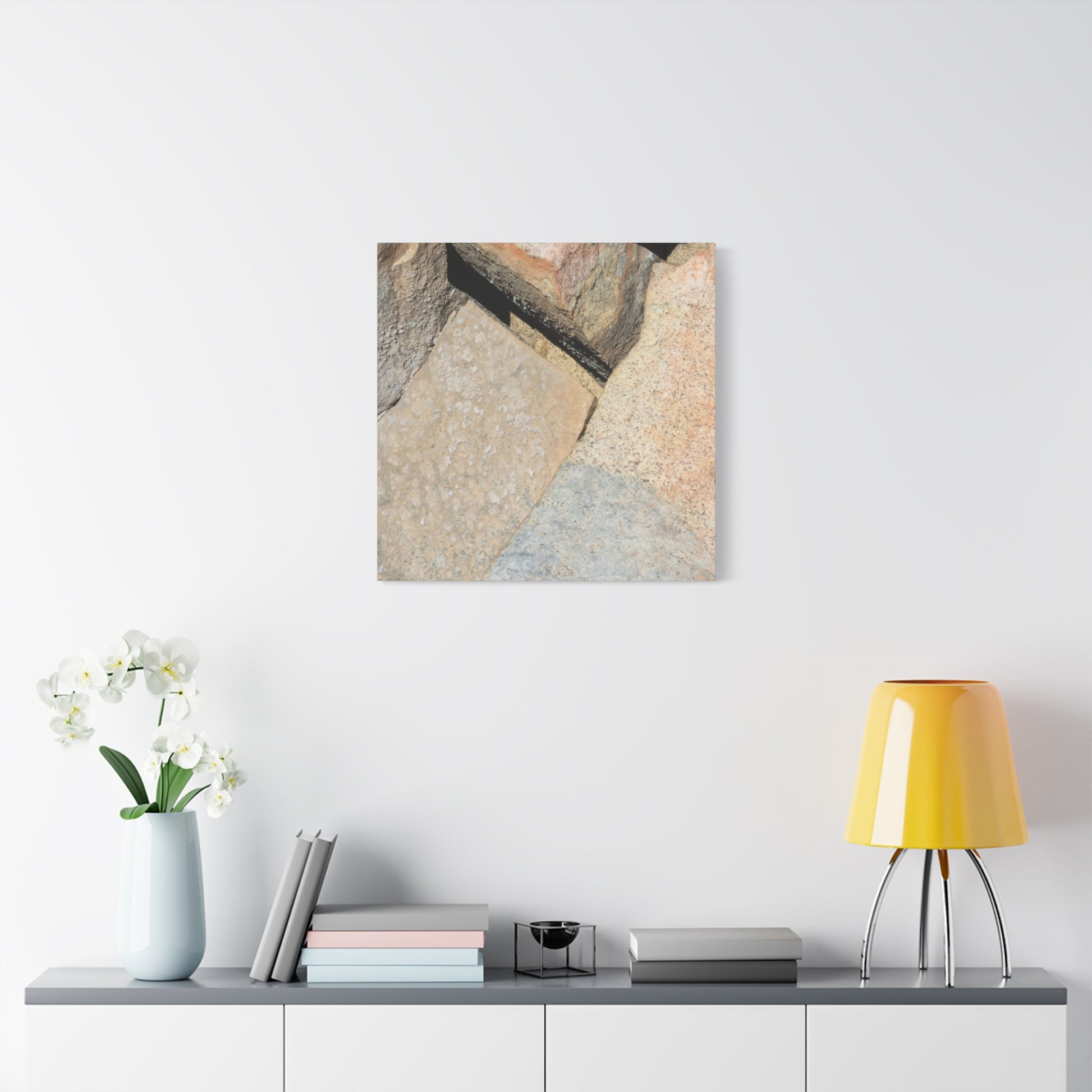 Stone Fragments - Unique Frameless Canvas Wall Art - Art By Earth