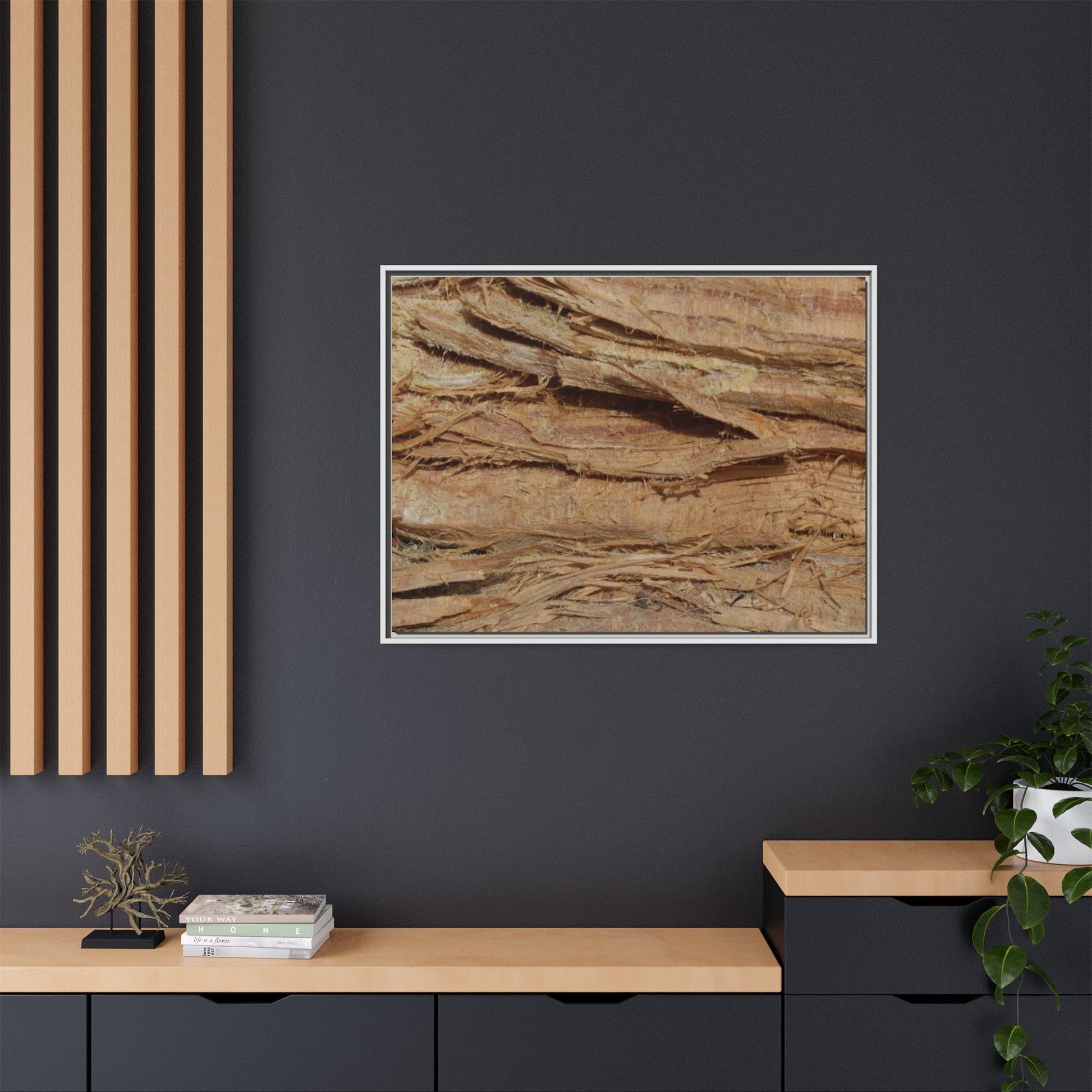Splintered Bark - Unique Stretched Canvas Wall Art - Art By Earth