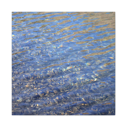Ripples of Azure - Unique Frameless Canvas Wall Art
