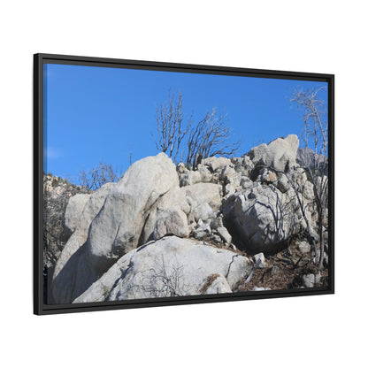 Barren Landscape with Boulder Formations - Unique Stretched Canvas Wall Art - Art By Earth