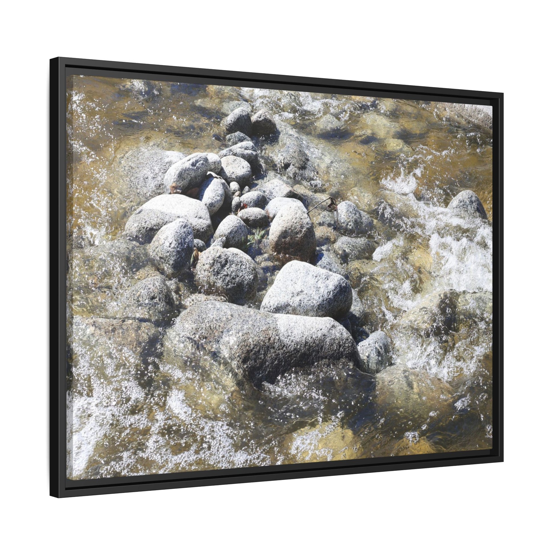 Mountain Stream Flow - Unique Stretched Canvas Wall Art - Art By Earth