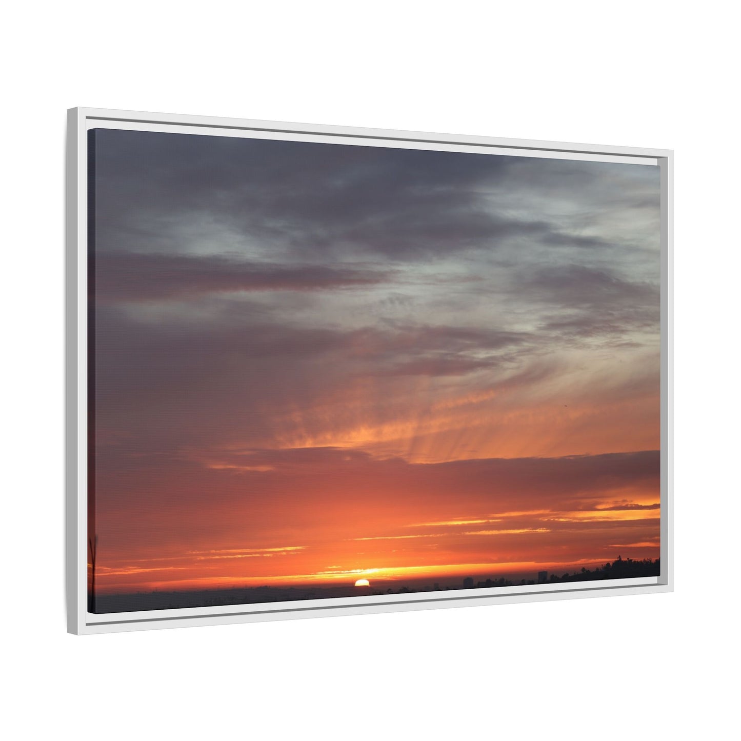 Fiery Horizon - Unique Stretched Canvas Wall Art - Art By Earth