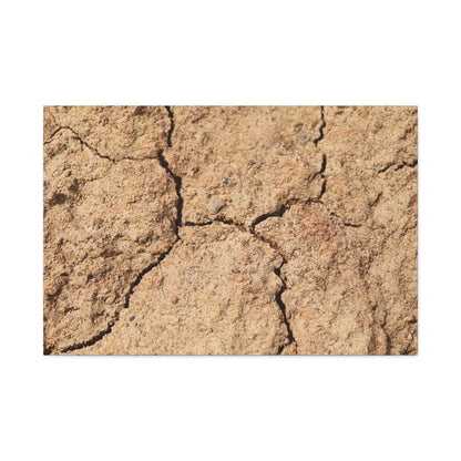 Cracked Earth's Lament - Unique Frameless Canvas Wall Art - Art By Earth