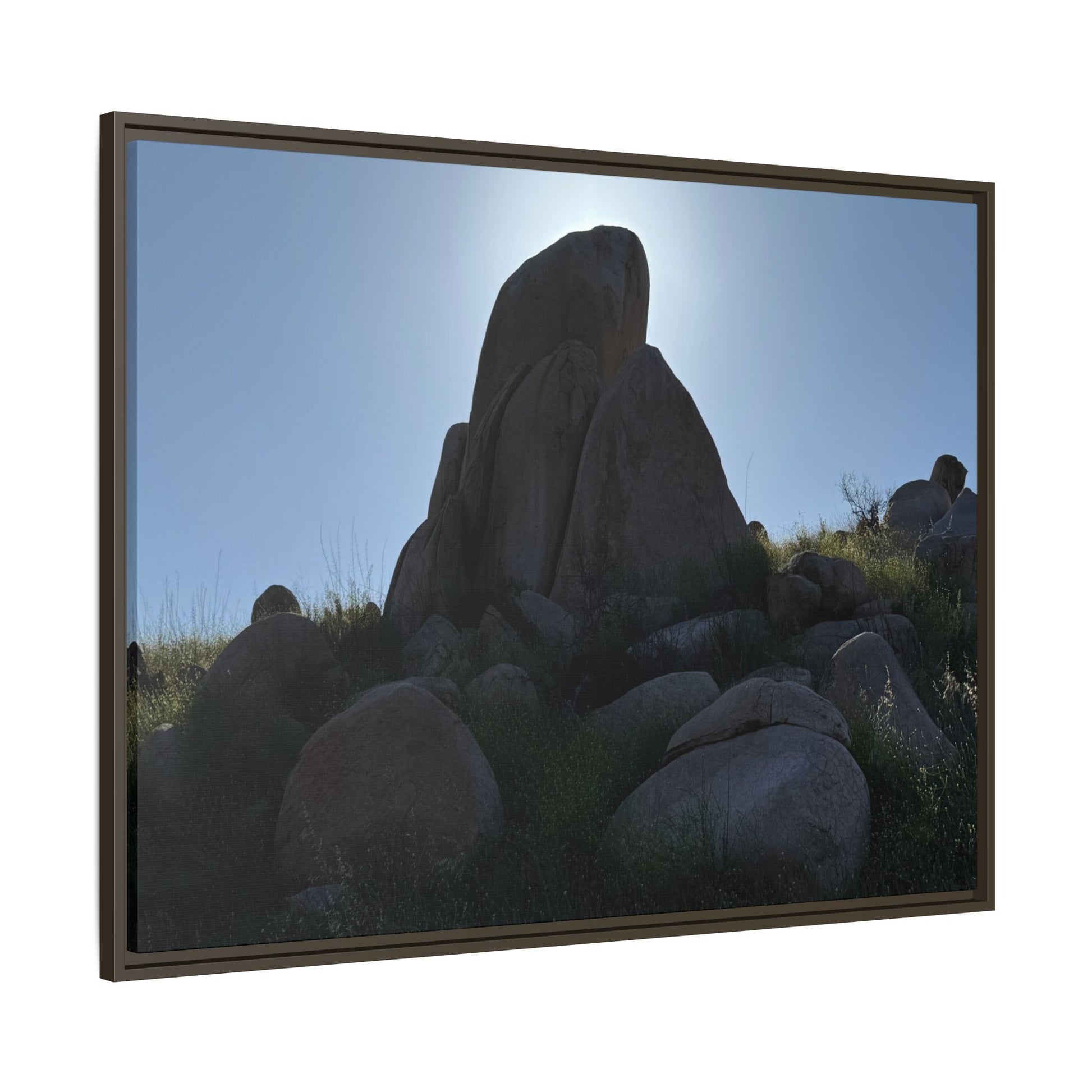 Boulder Silhouette - Unique Stretched Canvas Wall Art - Art By Earth