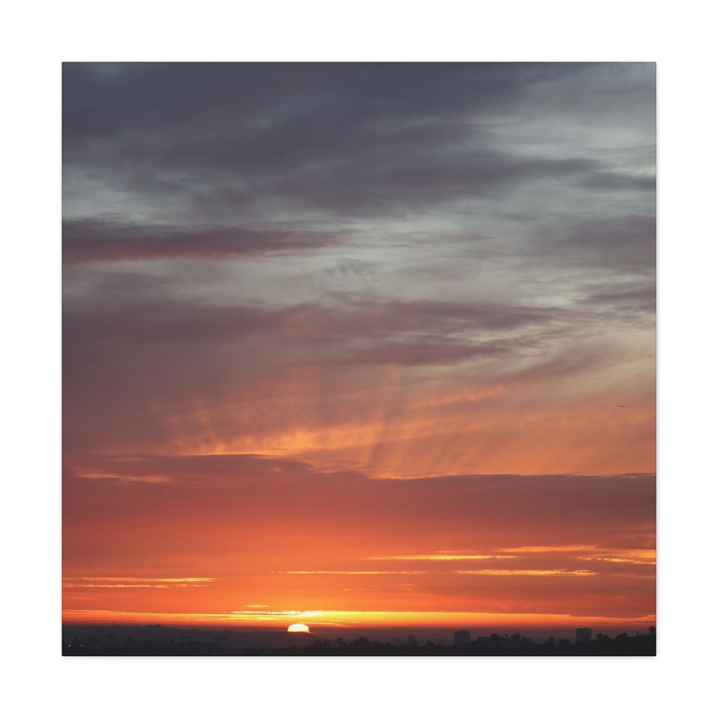 Horizon's Ember - Unique Frameless Canvas Wall Art - Art By Earth