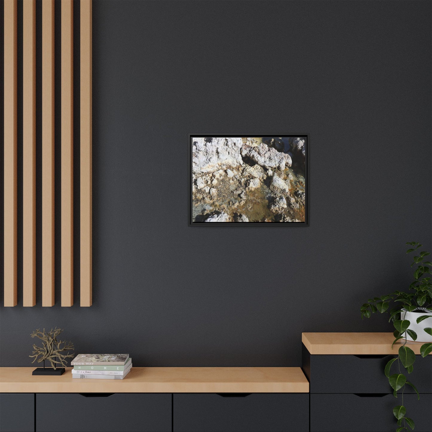 Strata of Silence - Unique Stretched Canvas Wall Art